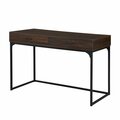 Carolina Horatio Computer Desk with Drawers, Elm & Black D4730W-ELMBLK